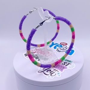 Wrapping hoop earrings